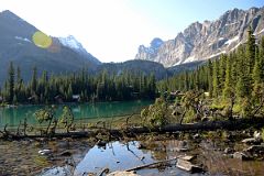 07 Yukness Mountain, Mount Biddle, Schaffer Ridge Above Lake O-Hara Morning